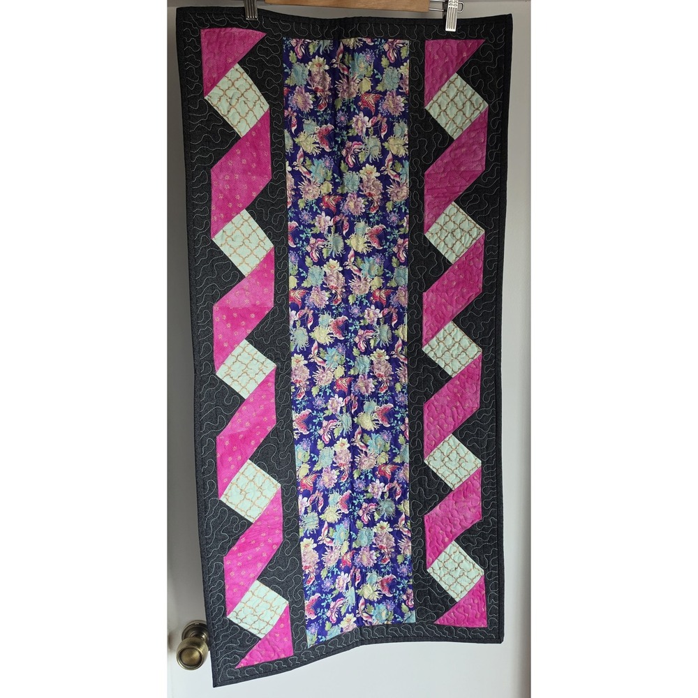 Quilt Boho Table Runner Multicolor Bohemian Wall Art Craft Handmade